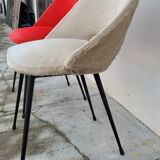 Pair of vintage "Moumoute" chairs -1950s