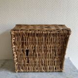 Old wicker suitcase