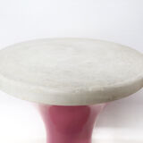 Pink and white "Tam Tam" stool, 1970
