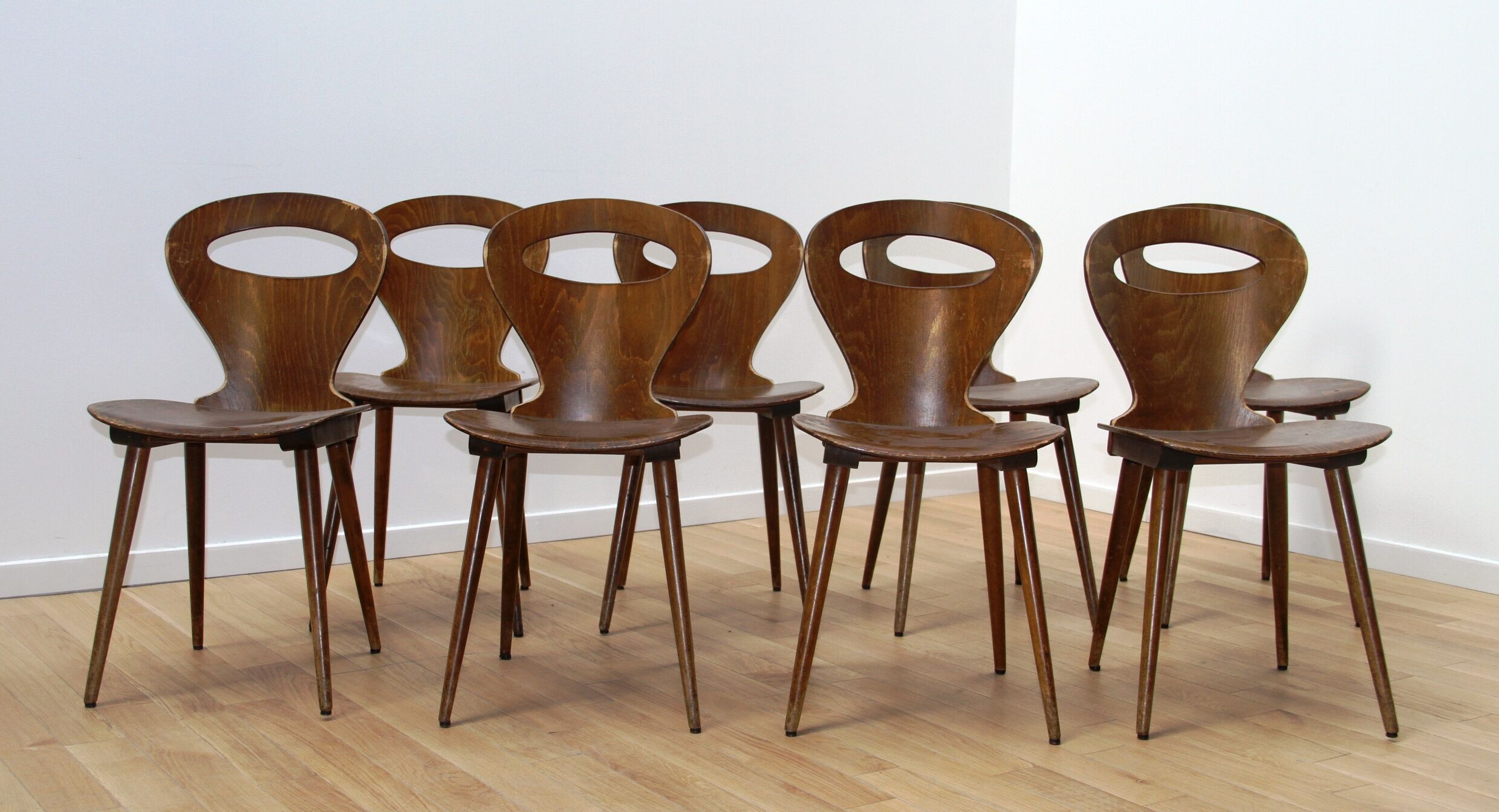 Suite of 8 Baumann bistro chairs