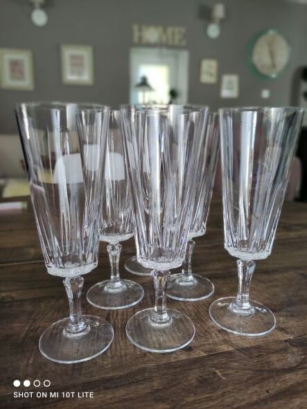 Lot de 6 flûtes à champagne en Cristal d'Arques