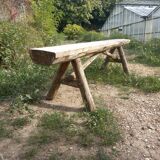 Brutalist style farm bench