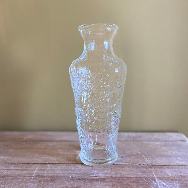 Large transparent glass vase