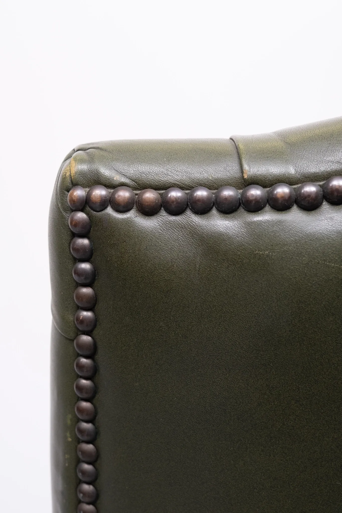 Chesterfield Green tufted Leather desk chair by Wade England 1960s