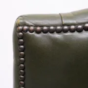 Chesterfield Green tufted Leather desk chair by Wade England 1960s