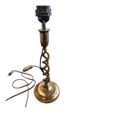Twisted gold lamp base