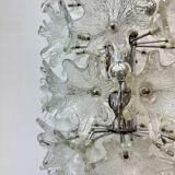 Spectacular Murano glass flower chandelier by Venini for VeArt, Italy 1970s