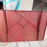 Old folding iron garden table.