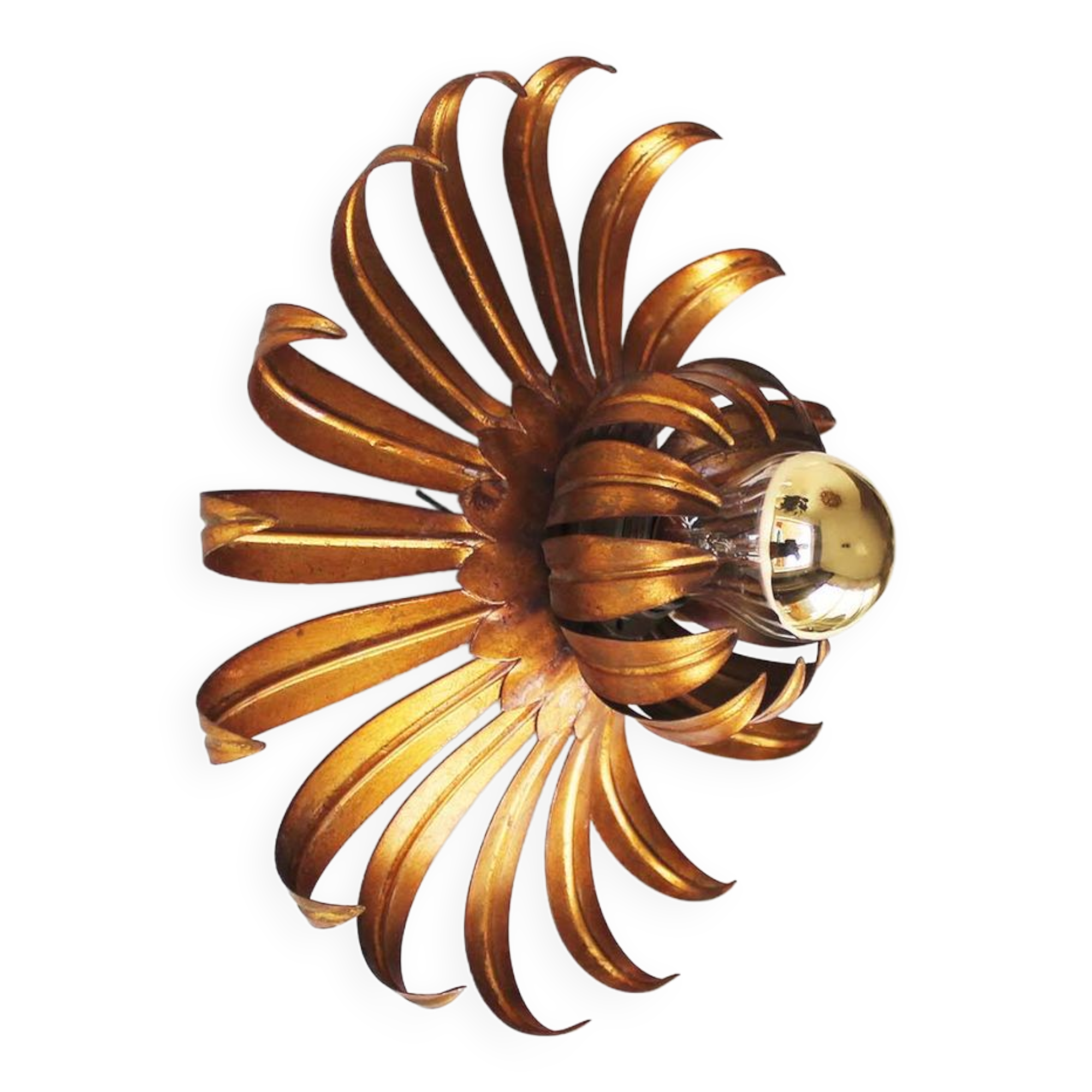 1960’s Italian Gilt Sunburst Wall Light