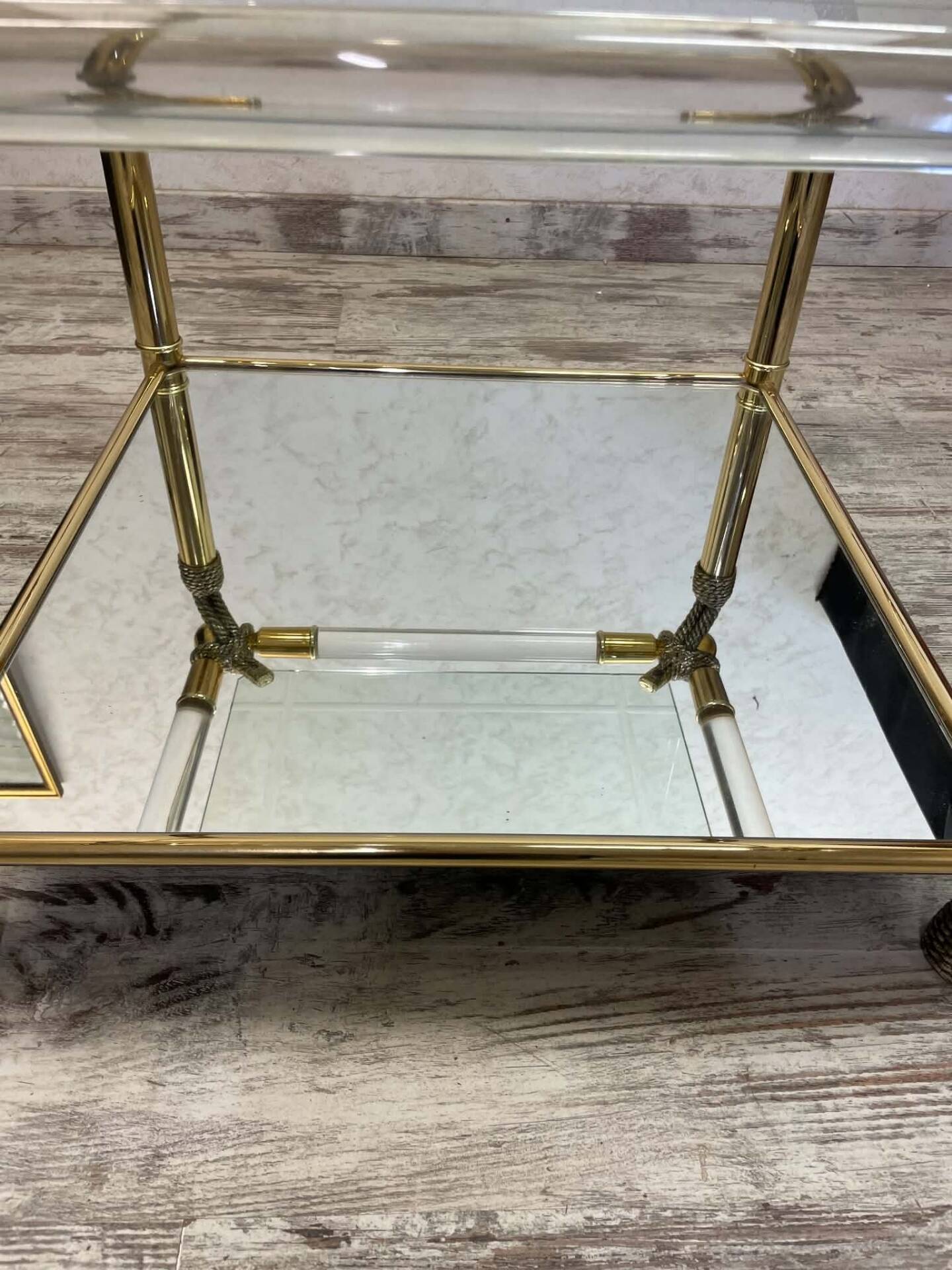 Table basse vintage Hollywood Regency 