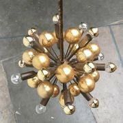 Atomic Brass Ceiling Suspension by Dorothee Becker for Cosack, 1970s.