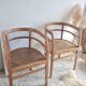 Pair of chairs in the style of antique armchairs circa 1940 - engraved seat.