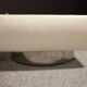 Pair of 70s white leather bedsides