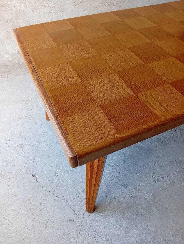 Checkerboard table 1960s Compass legs
