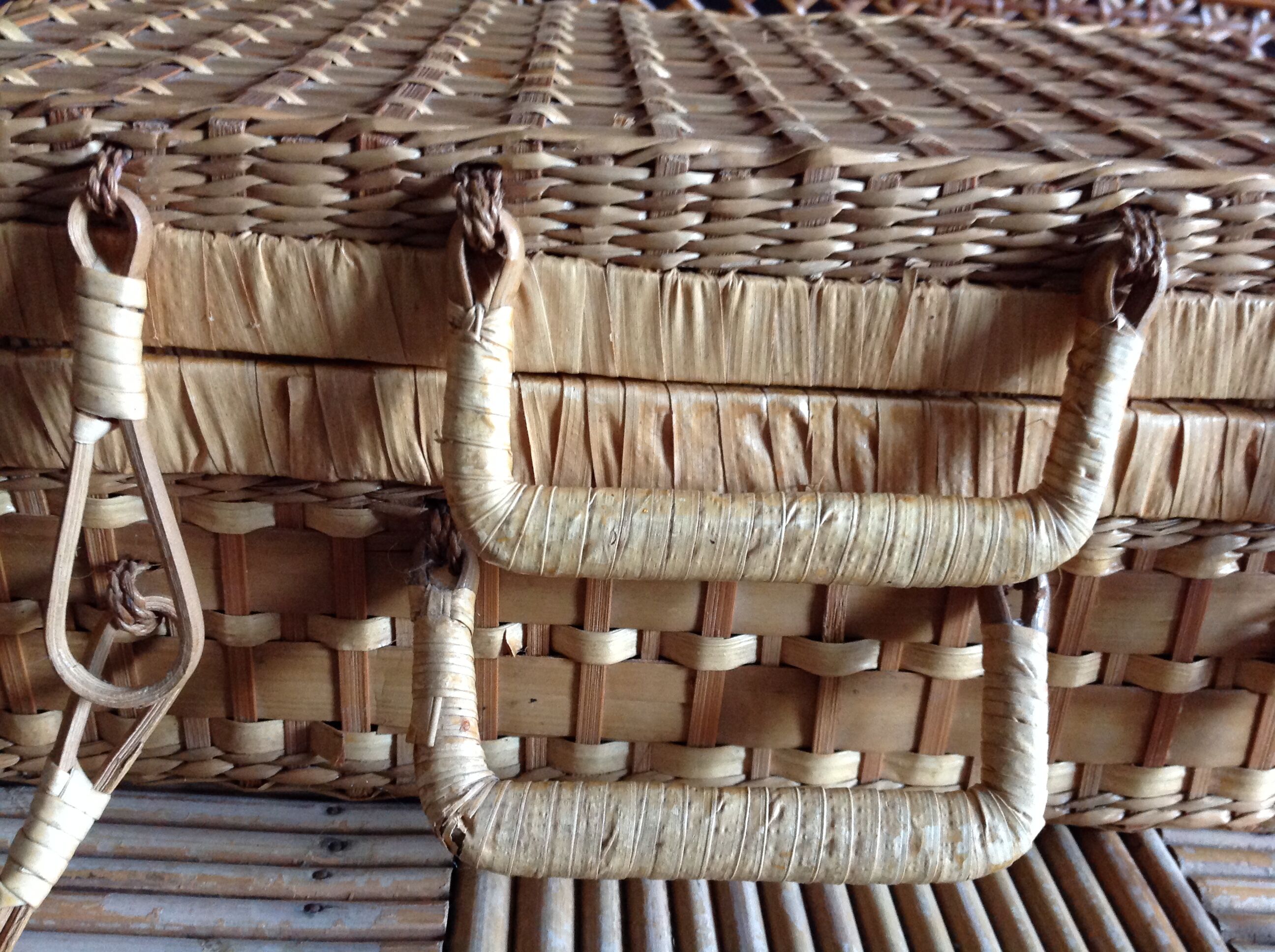 Wicker suitcase