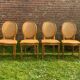 Set of 6 Louis XVI style cane medallion chairs