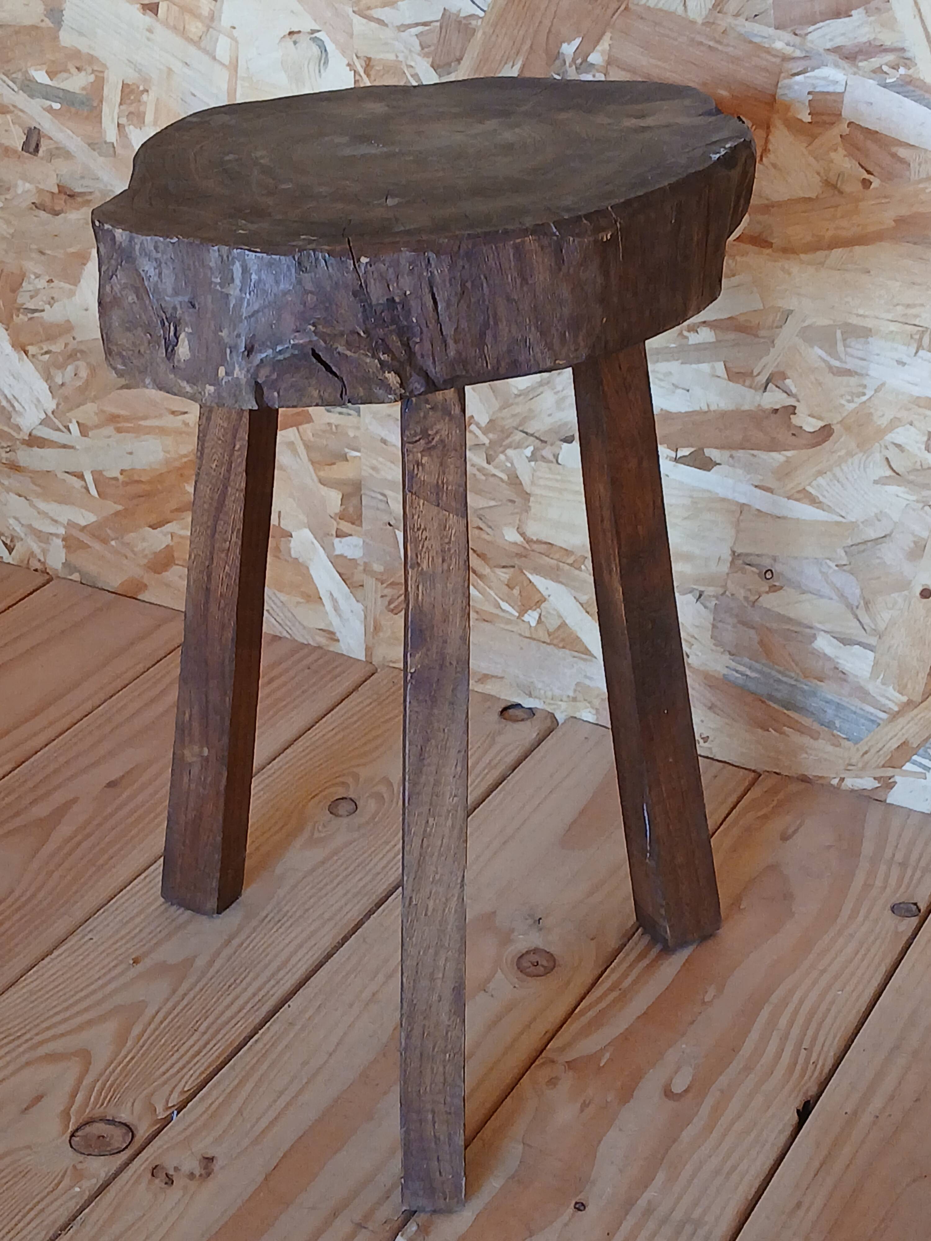 Brutalist tripod stool