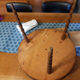 Table tripod vintage worker drawers turned legs