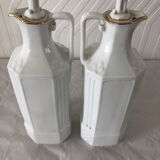 2 old bottles of oil and vinegar made in slovakia