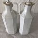 2 old bottles of oil and vinegar made in slovakia
