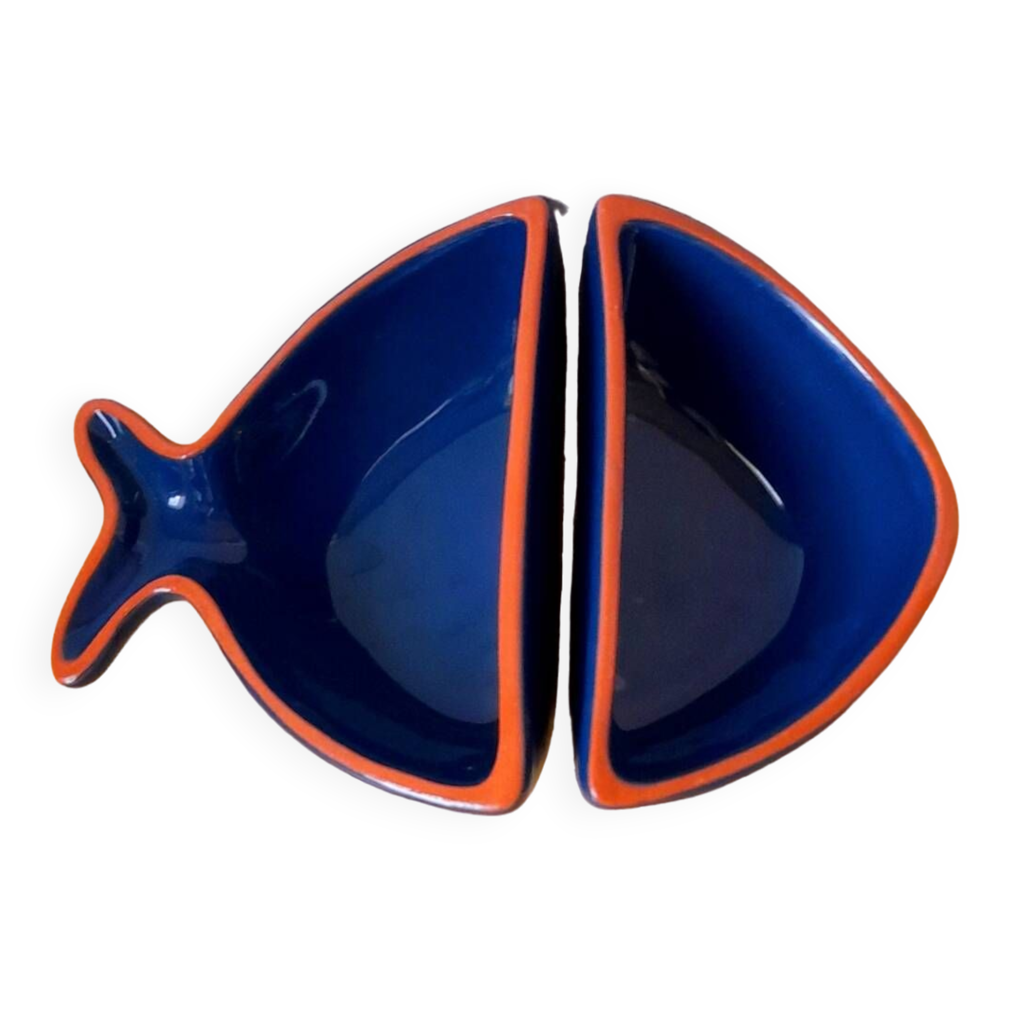 Majolica fish aperitif bowl
