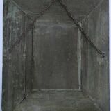 Beveled mirror patinated wood early 20th century