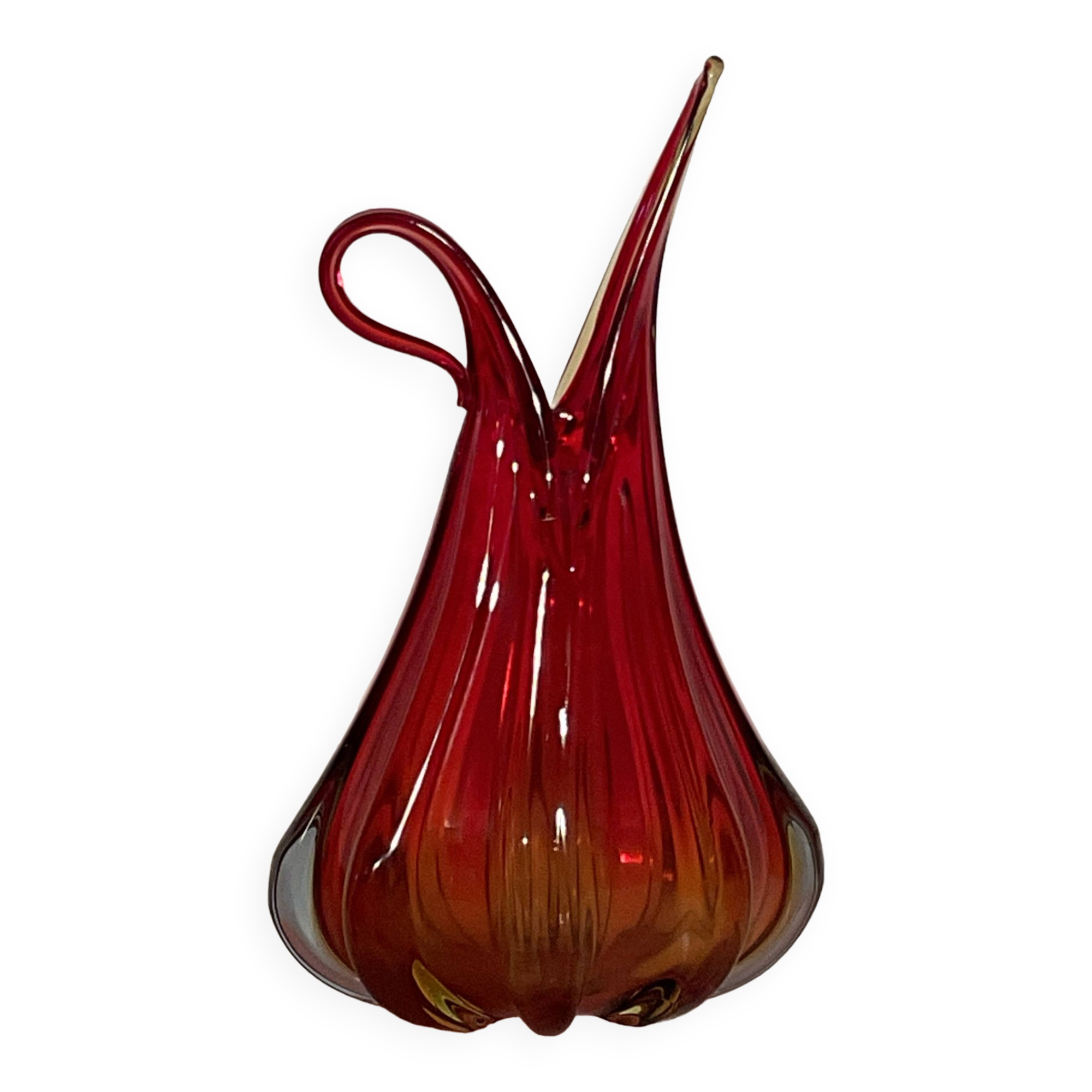 Large 1960 Murano Glass Vase/Pitcher from Barovier & Toso Italy