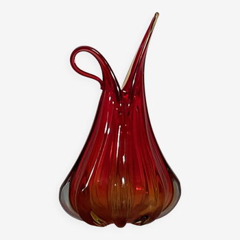 Large 1960 Murano Glass Vase/Pitcher from Barovier & Toso Italy