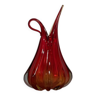 Large 1960 Murano Glass Vase/Pitcher from Barovier & Toso Italy