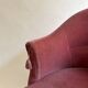 Pink-orange velvet tub chair