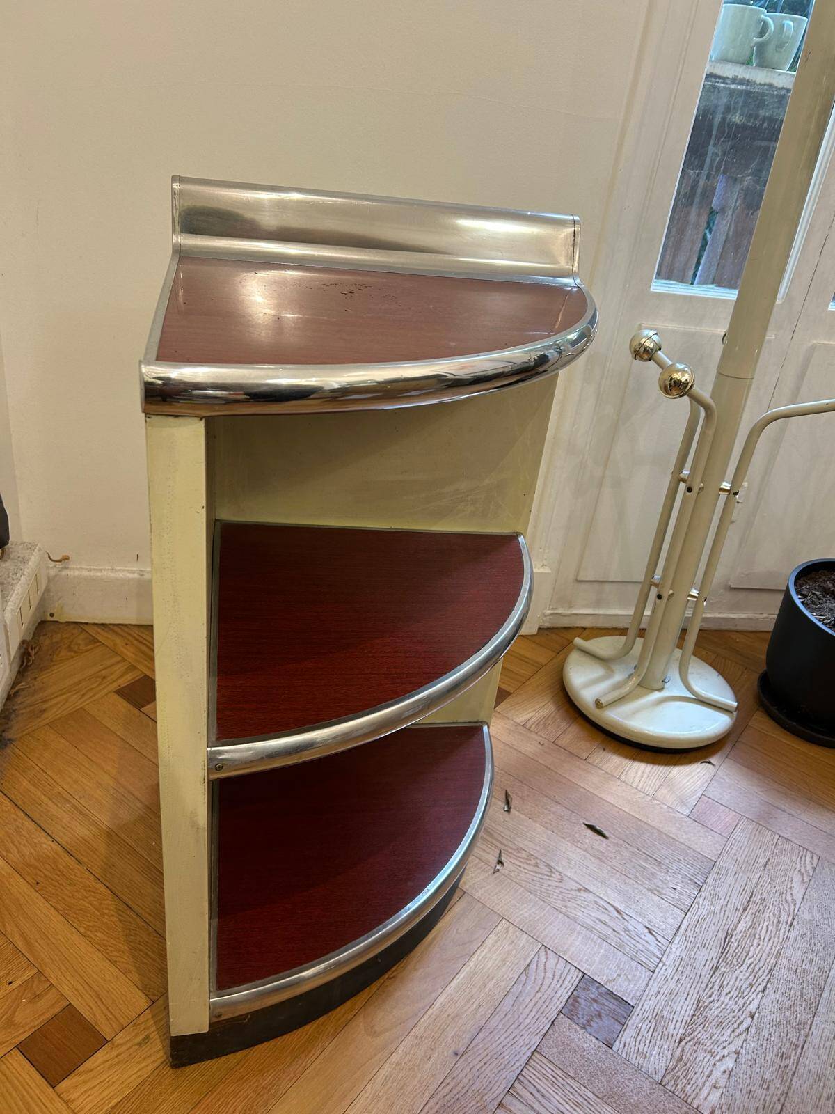 Formica and Vintage Metal Corner Cabinet (50-60)
