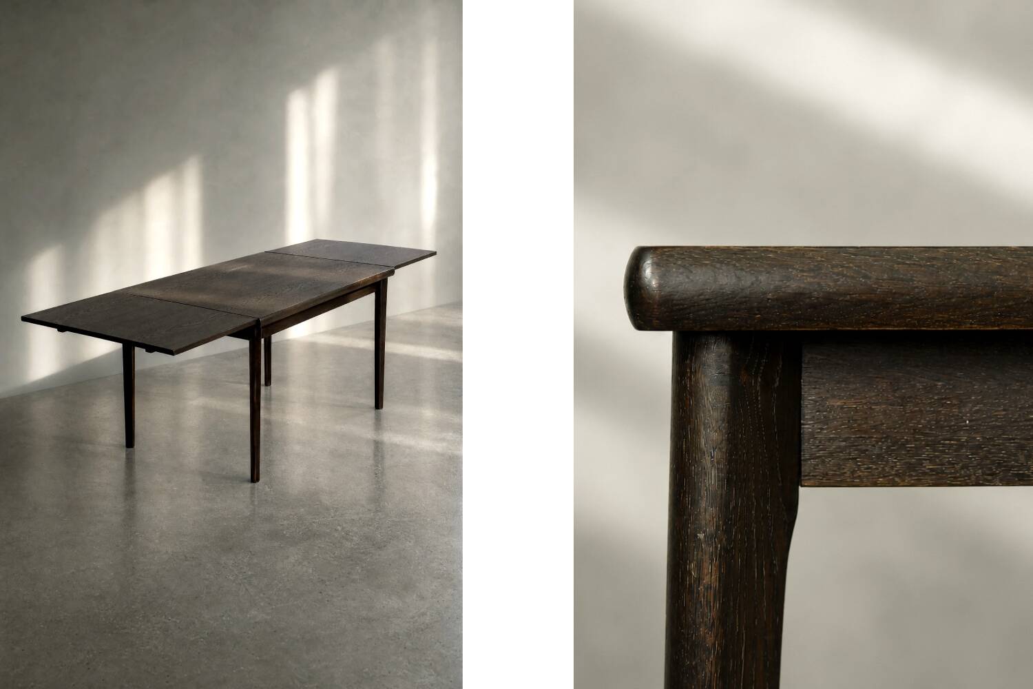 Vintage Mid-Century Danish Modern Oak Folding Dining Table from Am Møbler