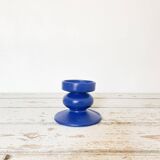 photo blue ceramic candle holder