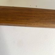 Miroir glace ancienne, bois chapeau de gendarme
