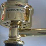 Pair of vintage Swedish brass wall lights by C E Fors for Ewa Varnamo