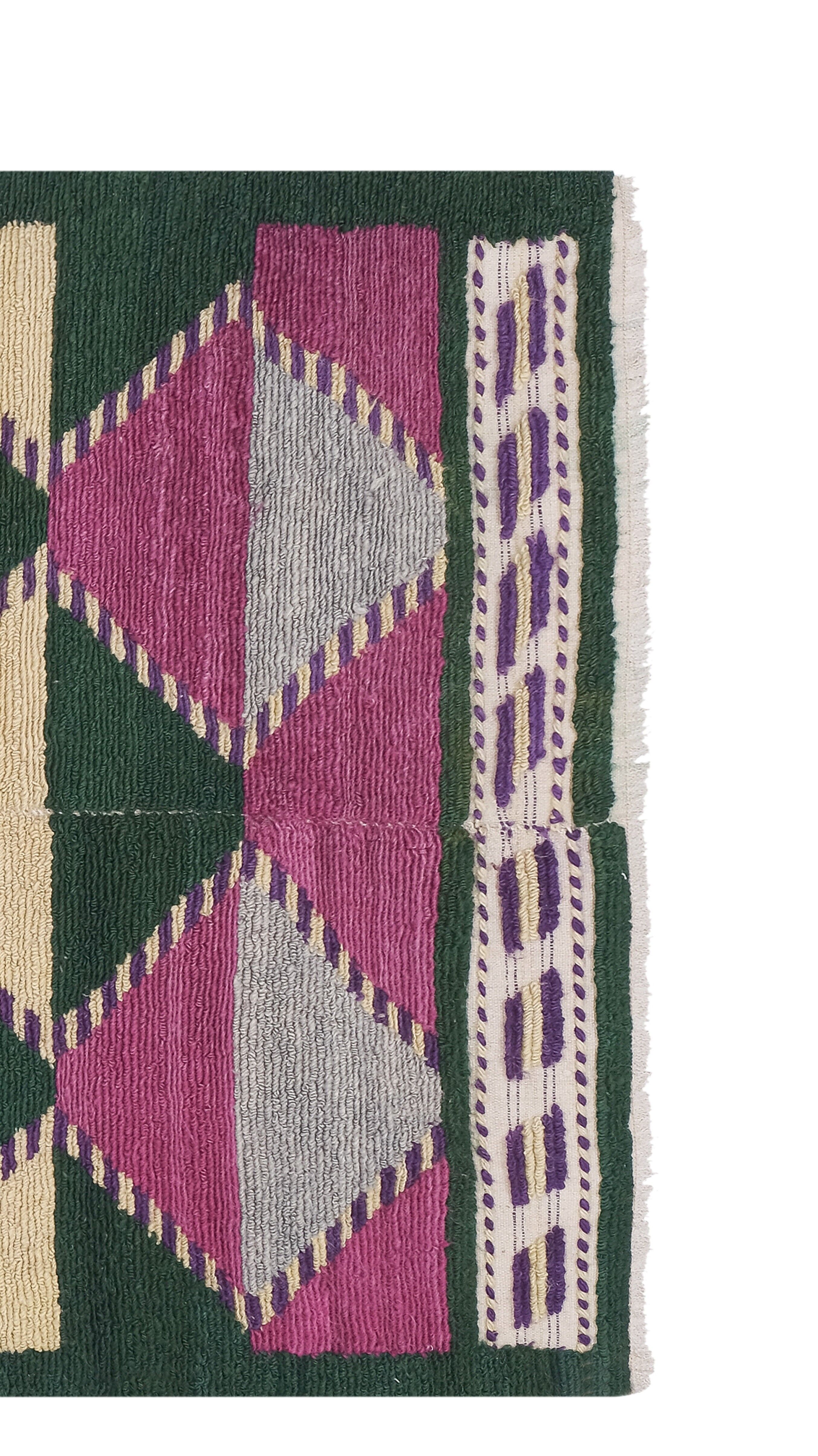 Vintage Turkish rug from Oushak, hand-woven 105x148 cm