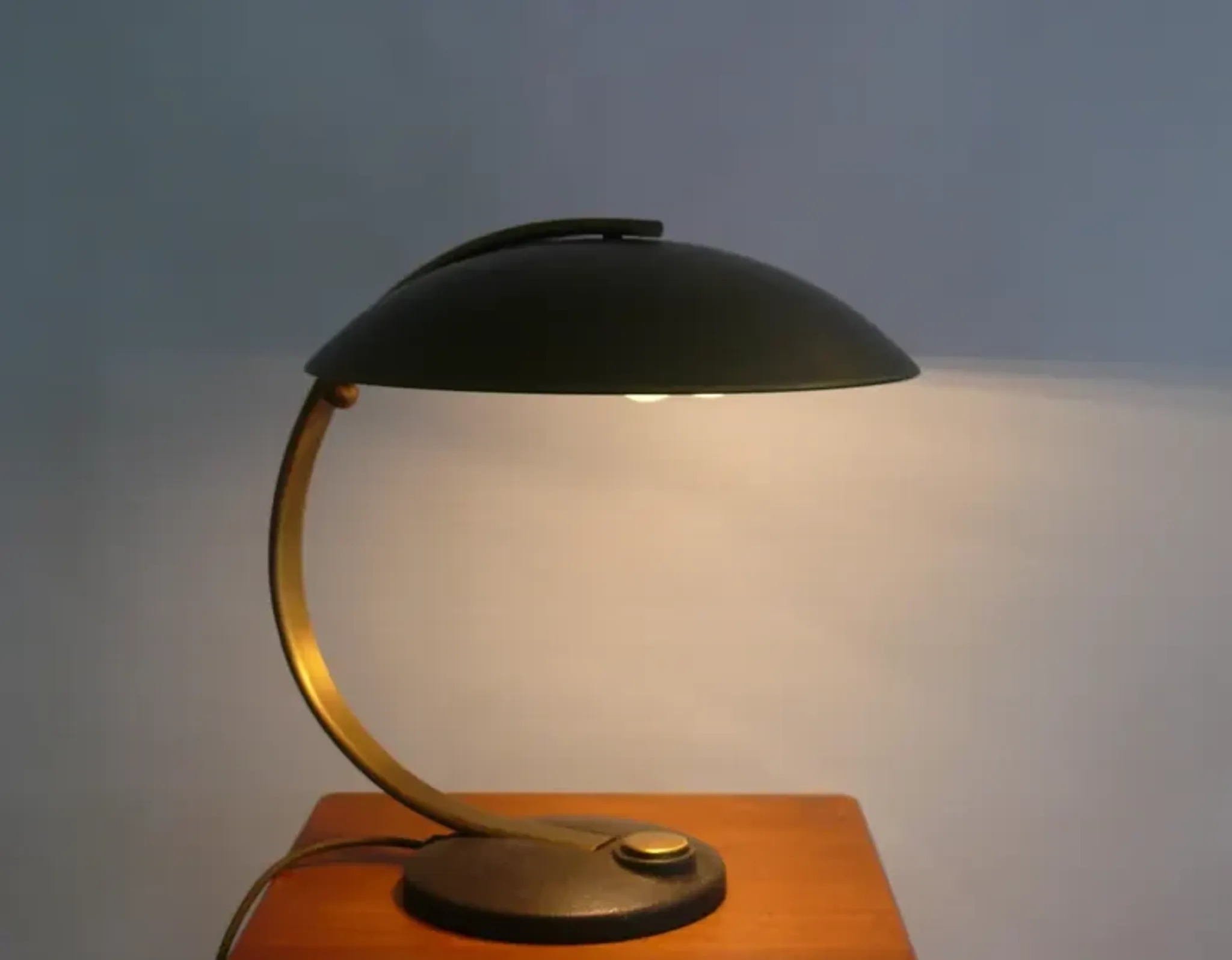 Brass table lamp, model Hillebrand 7613, 1960s