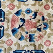 Tapis carré vintage Art Déco de Pékin Chine