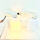 THE PAIR 2 WALL LAMPS OLD BATHROOM 1930 1940 OPALINE AND PORCELAIN LEGRAND