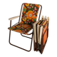 set of 4 beautiful vintage 70's Orange flower camping chairs. folding folding
