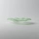 Bol en verre de Murano vert par Giochi di Luce - Plat sculptural ondulé d'Italie des années 1980 pour cendrier ou porte-savon.