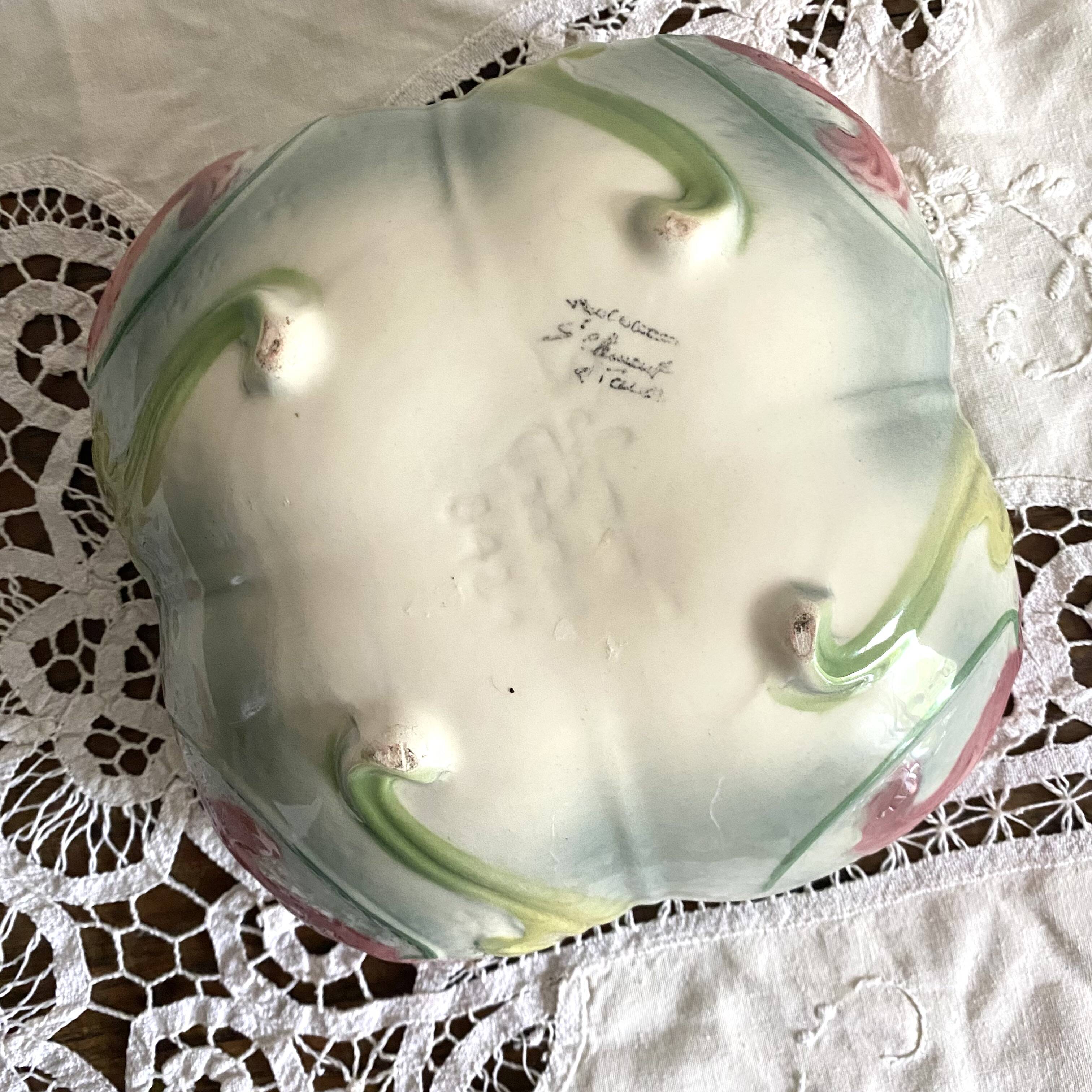 St Clément France Art Nouveau slip dish