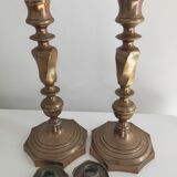 Pair of candlesticks in bronze 19th century