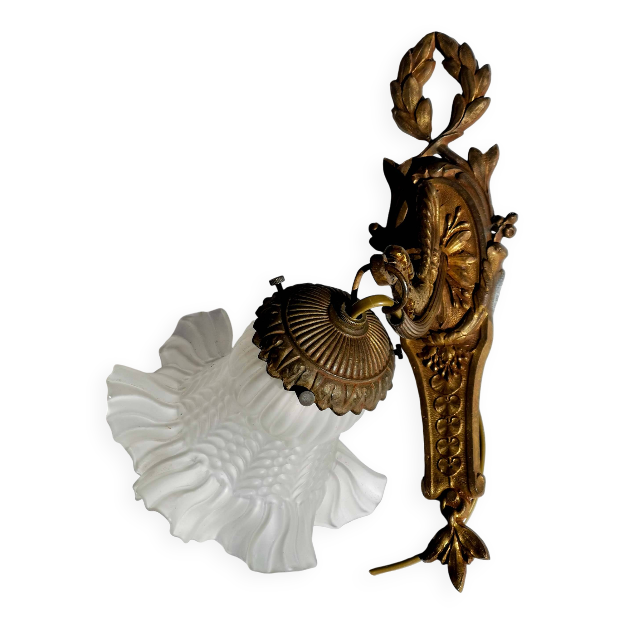 Antique bronze wall light