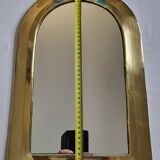 Vintage Moroccan Brass Mirror, Arch Shape, 43 x 28 cm, Stamped