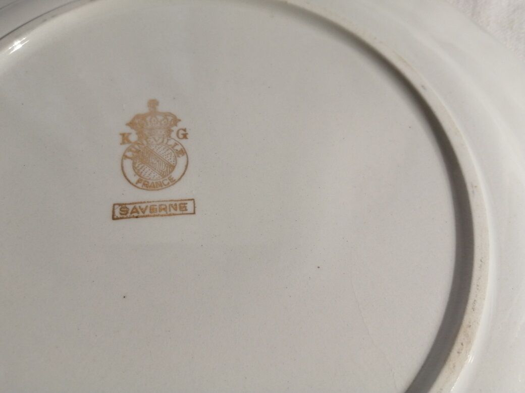 Set of 2 Lunéville plates Saverne porcelain old