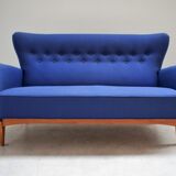 Vintage Scandinavian fabric sofa, Fritz Hansen model 8112