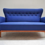 Vintage Scandinavian fabric sofa, Fritz Hansen model 8112
