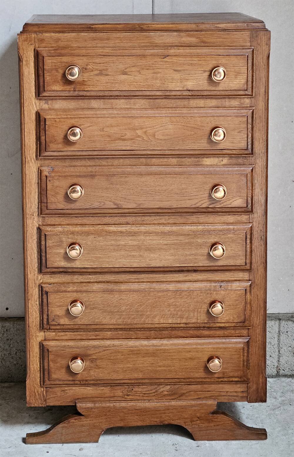 Weekly chest of drawers, art deco, mustache foot, vintage, 30s/40s