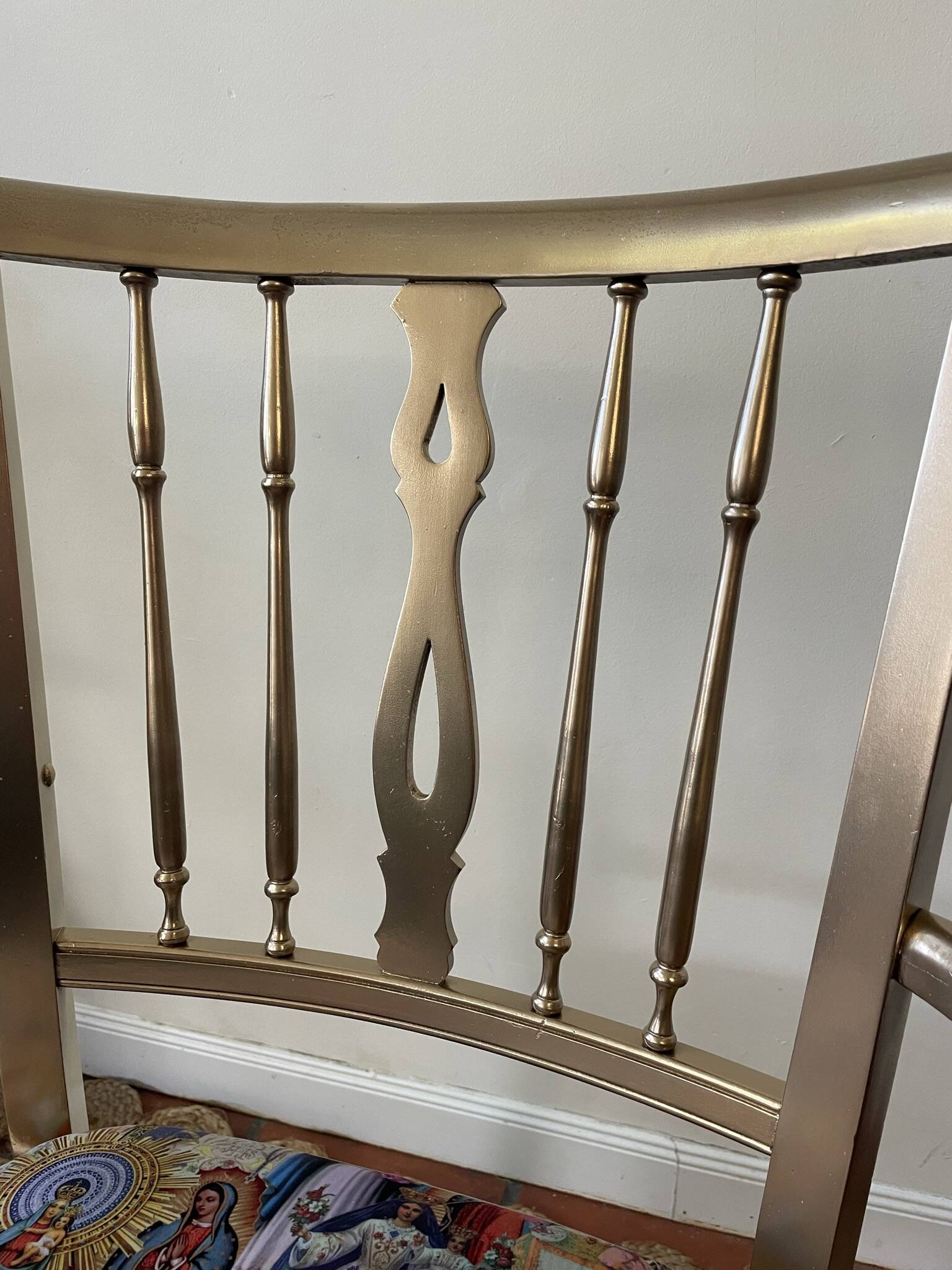 Golden Catholic armchair